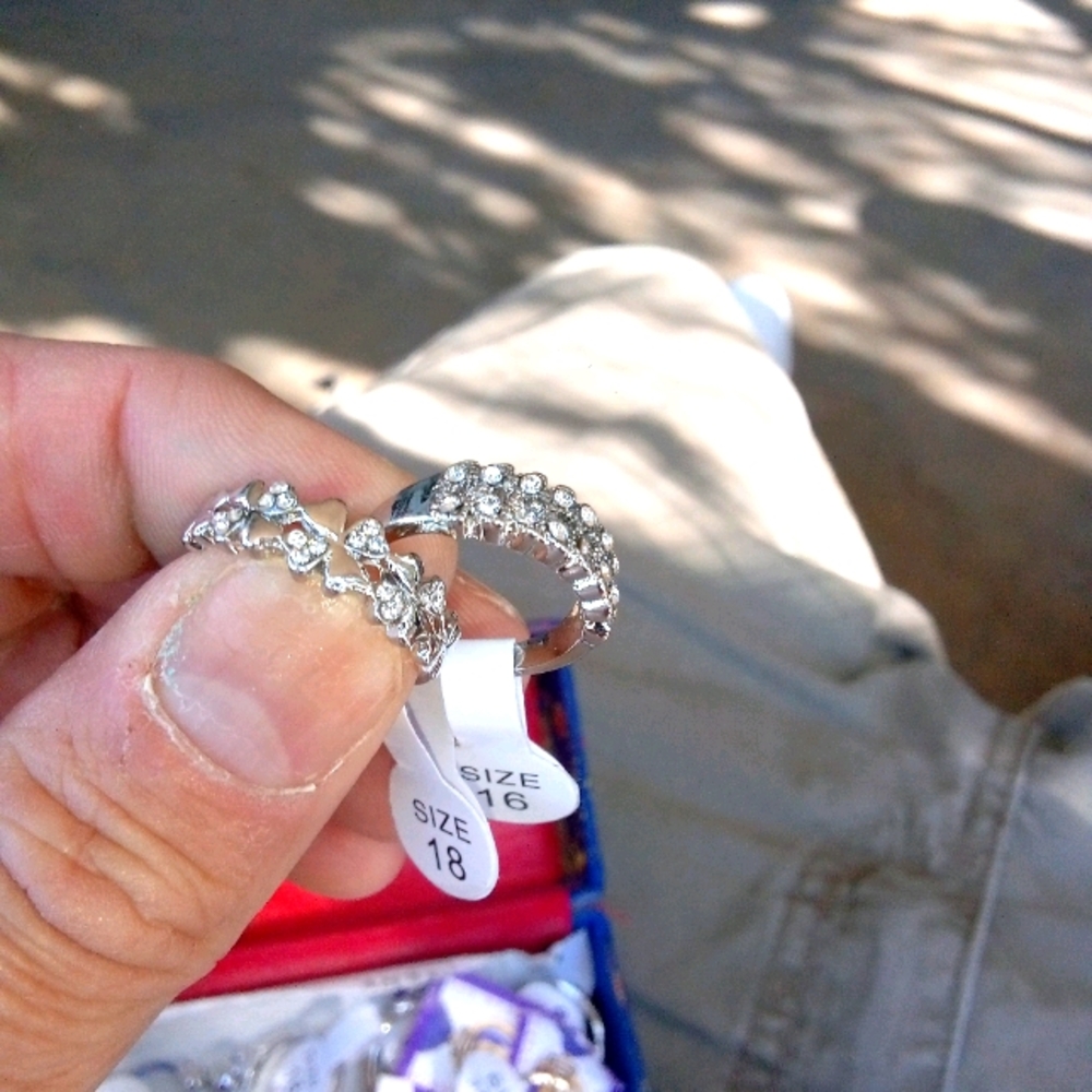 Ladies silver plated rings